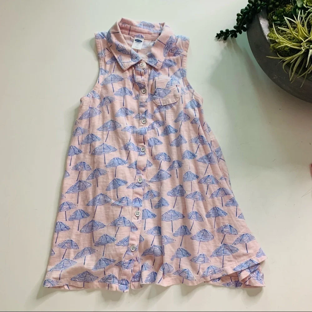 Old Navy Bundle 2 Barbie Pink Girls Casual Dresses 4T toddler